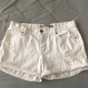 White Refuge distressed shorts